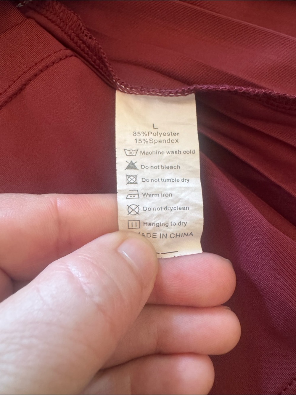 Pleated Athletic Skirt in Burgundy - Picture 5 of 5